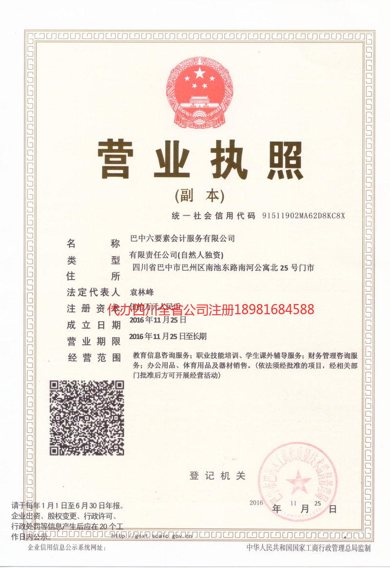 瑞安瑞安六要素会计服务有限公司